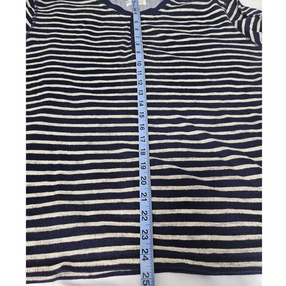 GANT RUGGER “THE BRETON” MEN’S LONG SLEEVE SHIRT – NAVY/WHITE STRIPES – SIZE M - Picture 9 of 11